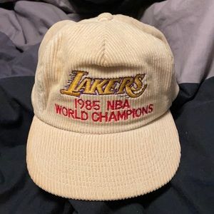 Vintage Lakers 1985 NBA Champions Corduroy Hat